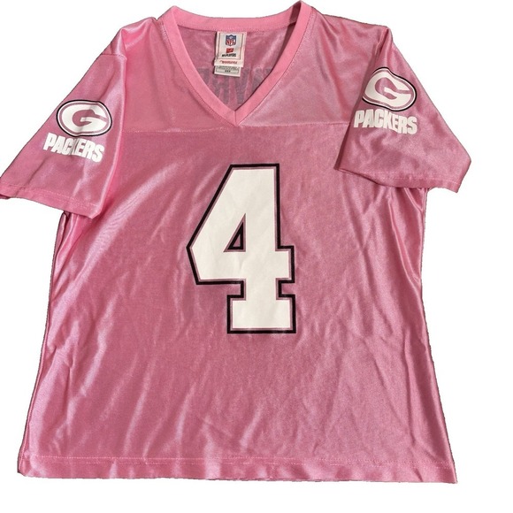 NFL Tops - Brett Favre Green Bay Packers Womens Jersey Medium Pink NFL Football Sporty Cute
